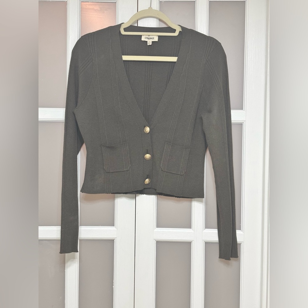 L'AGENCE Chocolate Knit Top Quiet Luxury Earth Tone Heritage Elevated Classic